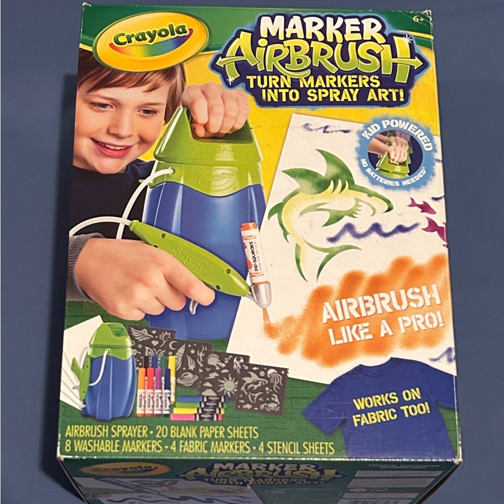 Crayola Green and Blue Learning Airbrush Toy